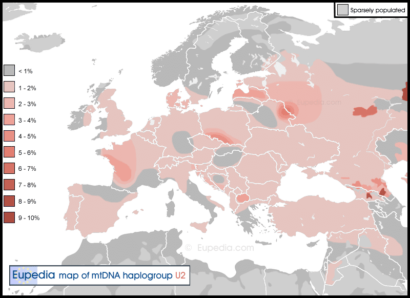 mtDNA U2 map
